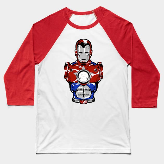 Iron Patriot Baseball T-Shirt by AlternateRealiTEE